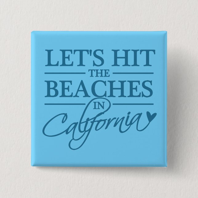 Schaltfläche "California Beaches" Button (Vorderseite)