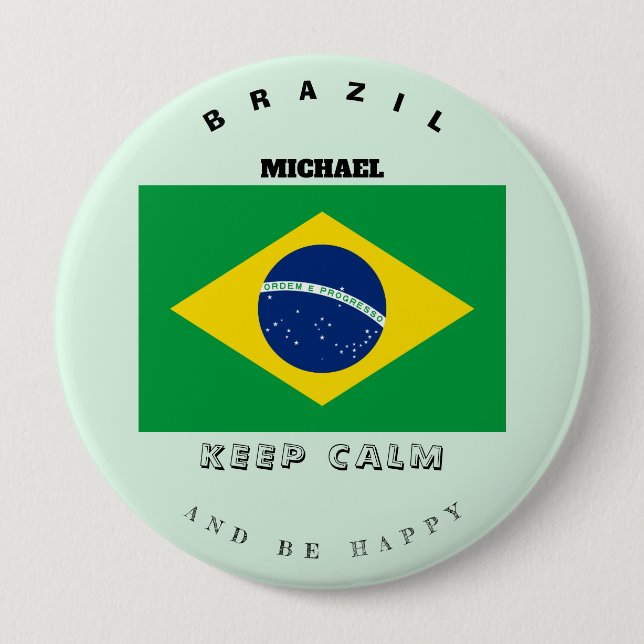 Schaltfläche "Calm & Brasilien" behalten Button (Vorderseite)