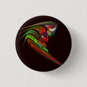 Schaltfläche "Chameleon Abstrakte Kunst" (rund) Button