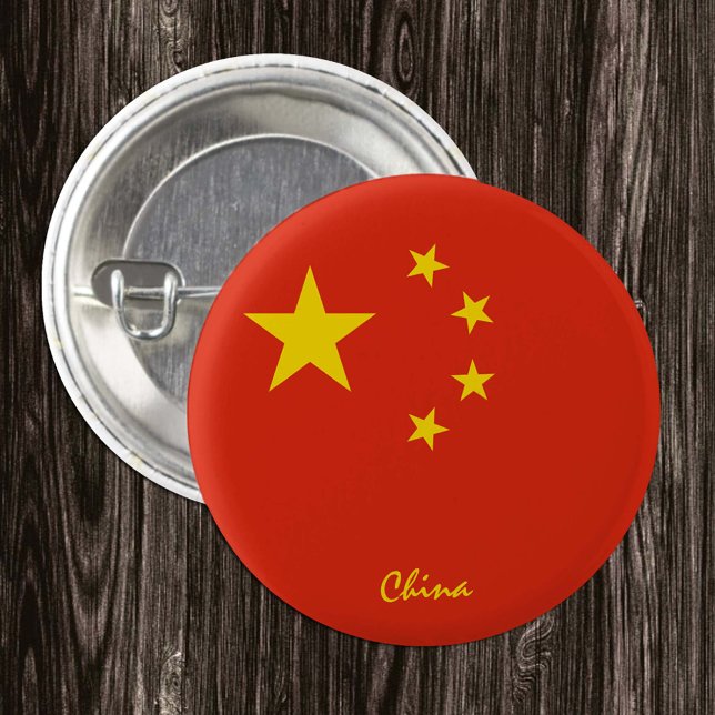 Schaltfläche China, patriotische chinesische Flagg Button (Von Creator hochgeladen)
