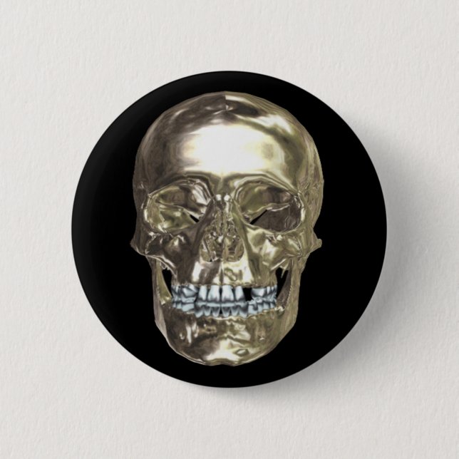 Schaltfläche Chrome Skull Button (Vorderseite)