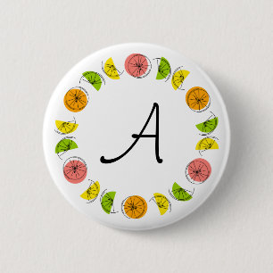 Schaltfläche "Citrus Multi Circle Monogram" rund Button