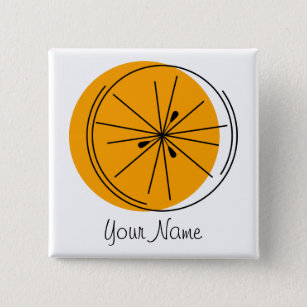 Schaltfläche Citrus Orange Name Button