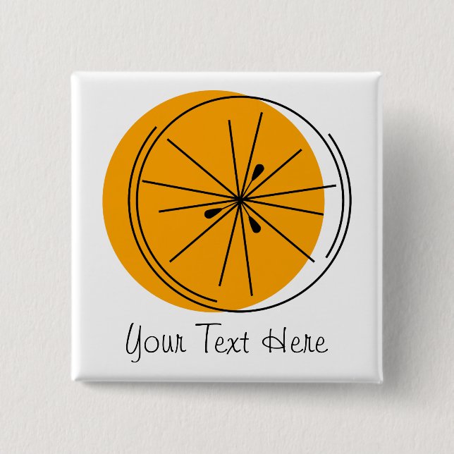 Schaltfläche "Citrus Orange Text" Button (Vorderseite)