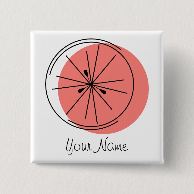 Schaltfläche "Citrus Pink Name" Button (Vorderseite)