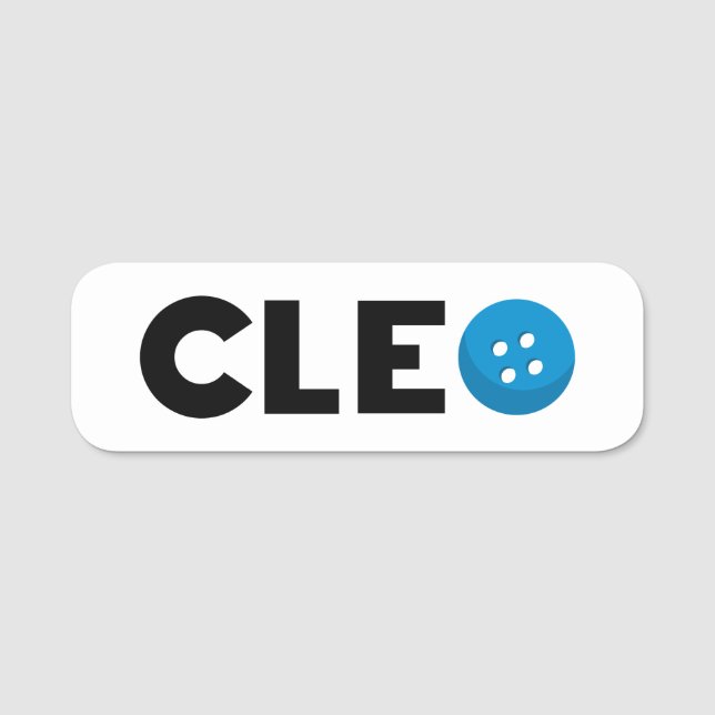 Schaltfläche Clemieren Namensschild (Vorderseite)