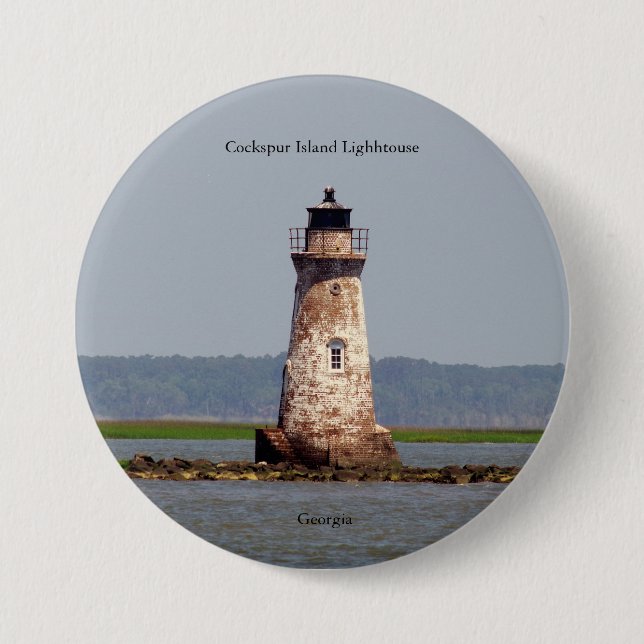 Schaltfläche Cockspur Island Leuchtturm Button (Vorderseite)