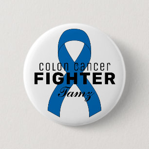 Schaltfläche "Colon Cancer Ribbon White" Button
