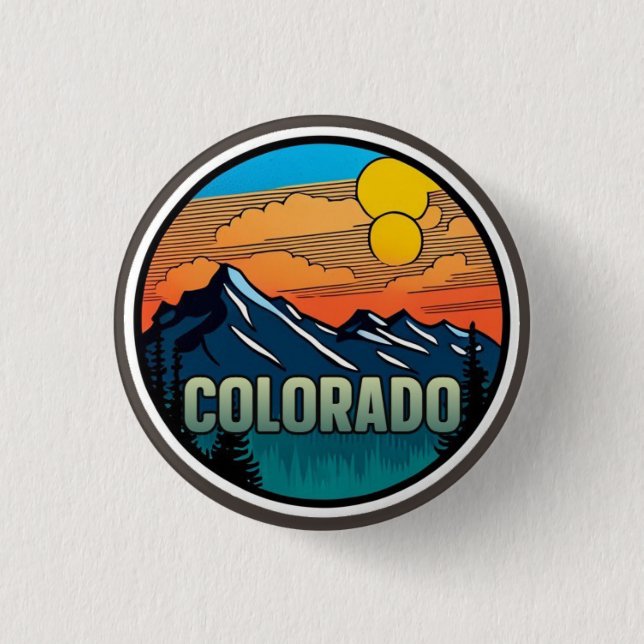 Schaltfläche Colorado Travel Pinback Button (Vorderseite)