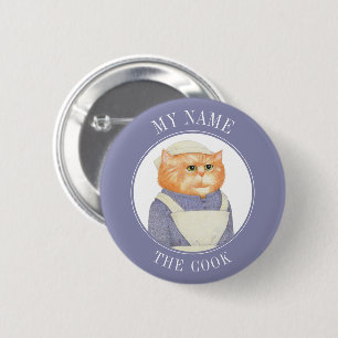 Schaltfläche "COOK CAT Name Tag Abzeichen Button" Button