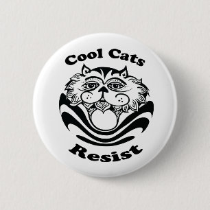 Schaltfläche "coole Katzen-Resistenz" Button