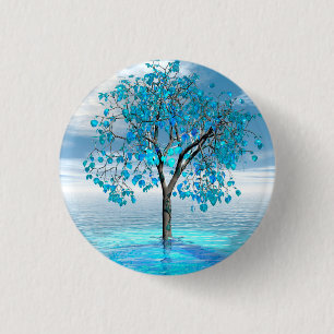 Schaltfläche Crystal Blue Tree Button