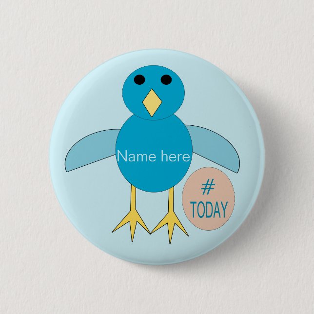 Schaltfläche "Custom Blue Birthday Boy Chick" Button (Vorderseite)