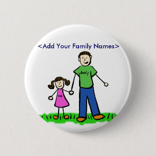 Schaltfläche "Dady and Daughter Family Personalis Button