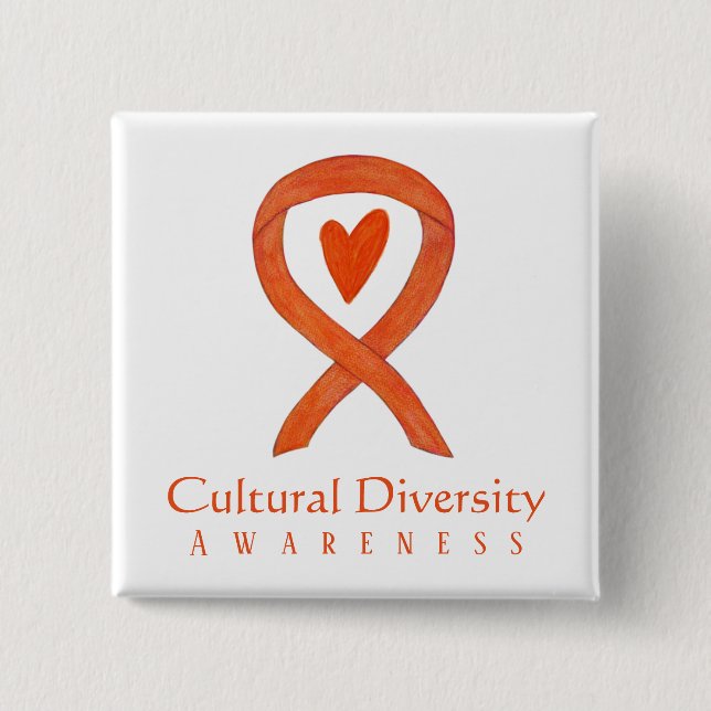 Schaltfläche "Diversity Awareness Ribbon"-Button Button (Vorderseite)
