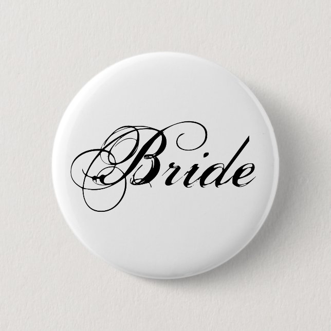 Schaltfläche "Elegant Bride"-Brautparty Button (Vorderseite)