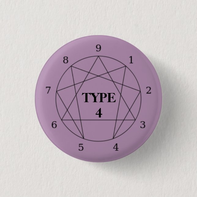 Schaltfläche Enneagramm Typ 4 Button (Vorderseite)
