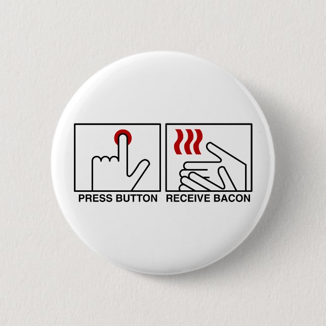 SCHALTFLÄCHE ERHALTEN BACON-SCHALTFLÄCHE BUTTON (Vorderseite)