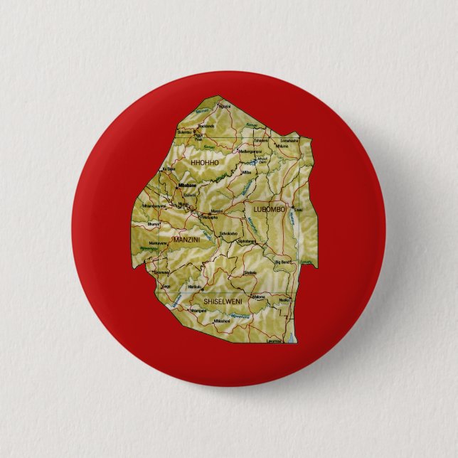 Schaltfläche Eswatini Map Button (Vorderseite)