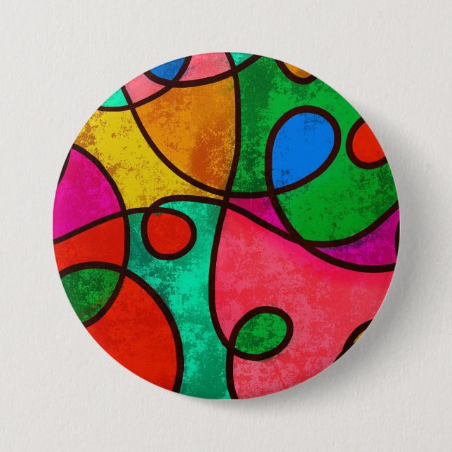 Schaltfläche "Ethnische Stammkunst Afrikas mit meh Button (Vorderseite)