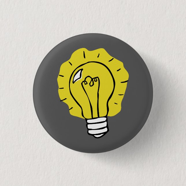 Schaltfläche Eureka Idea Lightbulb Illustration Button (Vorderseite)