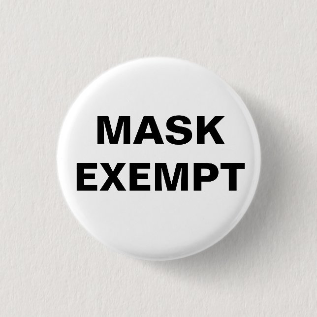 Schaltfläche "Exemptieren" für Maske Button (Vorderseite)
