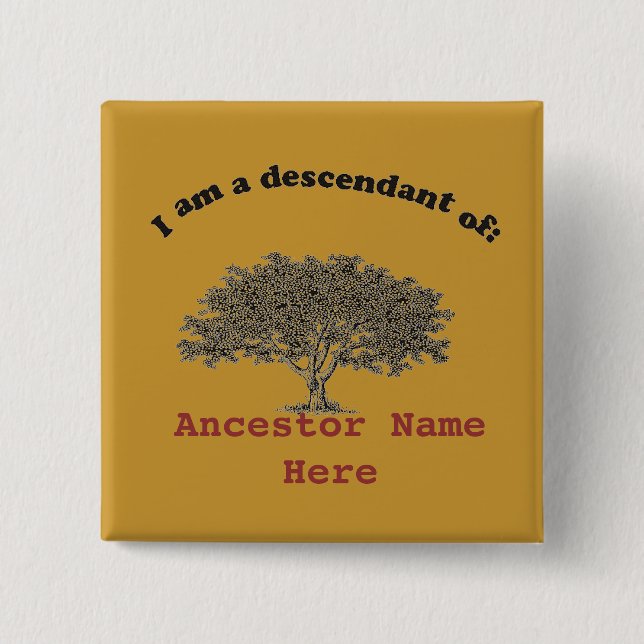 Schaltfläche - Familienstamm und Vorname Button (Vorderseite)