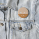 Schaltfläche Farbblock-Blush<br><div class="desc">Moderne und minimale Farbblockschaltfläche mit einer schönen Typografie. Personalisieren Sie Ihre Brautparty- oder Geburtstagsfeier.</div>