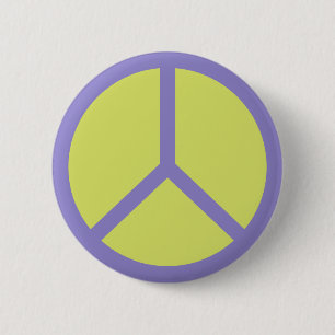 Schaltfläche "Farbiges Zeichen für Frieden" Button
