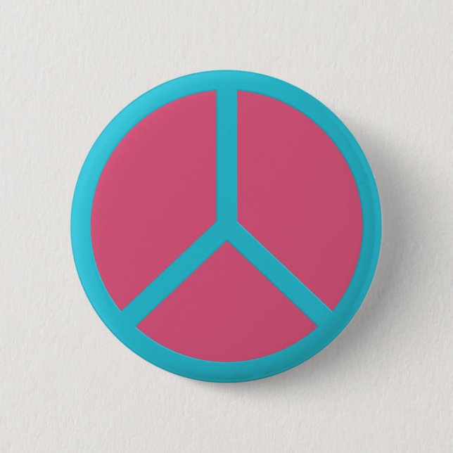 Schaltfläche "Farbiges Zeichen für Frieden" Button (Vorderseite)