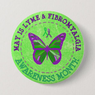 Schaltfläche "Fibromyalgie & Lyme Awareness Month" Button