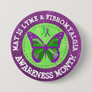 Schaltfläche "Fibromyalgie & Lyme Awareness Month" Button