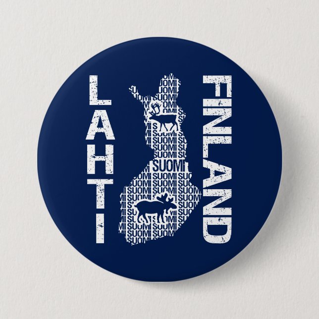 Schaltfläche FINNLAND MAP - Lahti Button (Vorderseite)