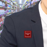 Schaltfläche "Firmenname und Logo"<br><div class="desc">Square-Taste, die Sie anpassen können, um Ihren Firmennamen und Ihr Logo. Sie können diesen Knopf als einheitliches Zubehör Ihrer Mitarbeiter verwenden. Sie können es auch als Verpackungszubehör verwenden. Sie können es auch in Ihr Marketing aufnehmen, um Ihr Unternehmen zu werben oder Ihren Namen für Ihre Kunden zu fördern. Schaltfläche, die...</div>