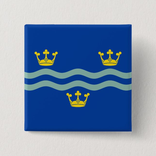 Schaltfläche "Flag of Cambridgeshire (UK-Landkreis Button (Vorderseite)