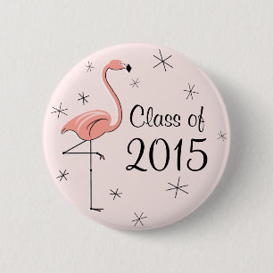 Schaltfläche Flamingo Pink Class of 2015 Button