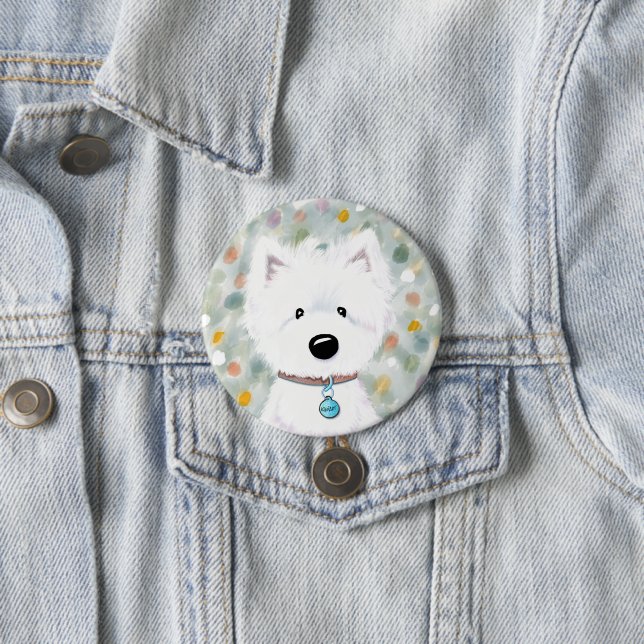 Schaltfläche "Fluffy Westie Impressions" Button (Beispiel)