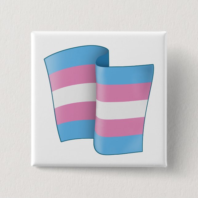 Schaltfläche "Flying Trans Pride Square" Button (Vorderseite)