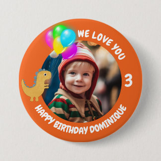 Schaltfläche "Foto, Name und Alter Geburtstag indi Button