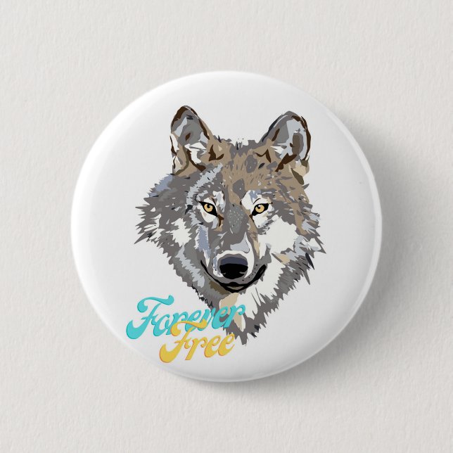 Schaltfläche "Freier Wolf" Button (Vorderseite)