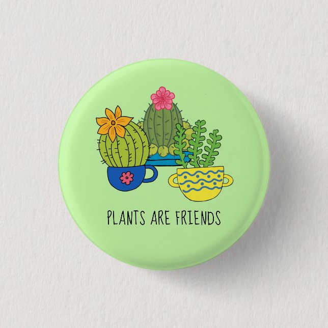 Schaltfläche "Freundliche Pflanze - Succulents" Button (Vorderseite)