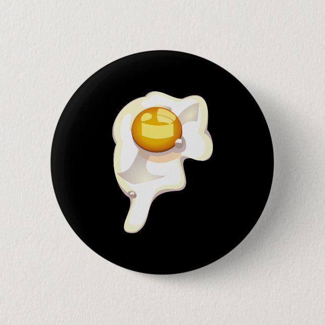 Schaltfläche "Fried Egg Black" Button (Vorderseite)