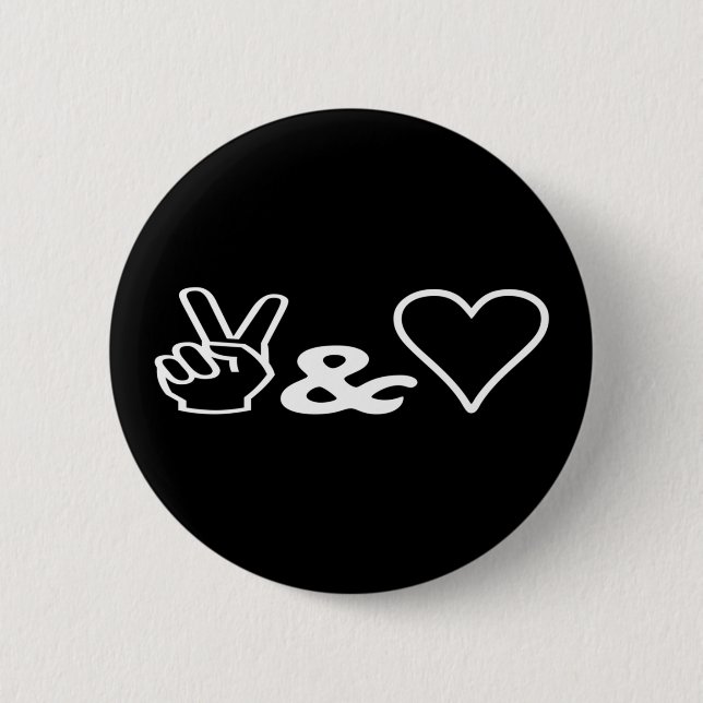 Schaltfläche Frieden und Liebe Button (Vorderseite)