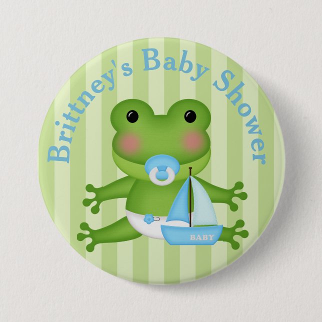 Schaltfläche "Frog Baby Shower" Button (Vorderseite)