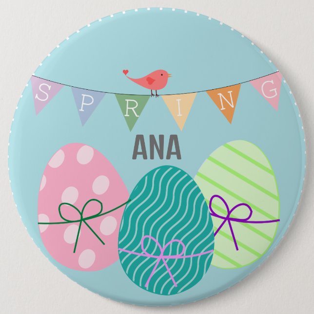 Schaltfläche Frühling und Ostereier Button (Vorderseite)
