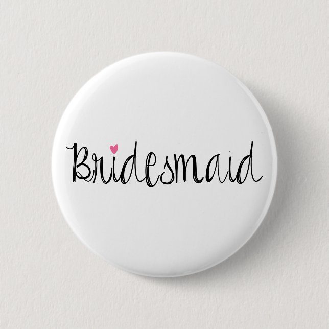 Schaltfläche "Fun Script Bridesmaid" Button (Vorderseite)