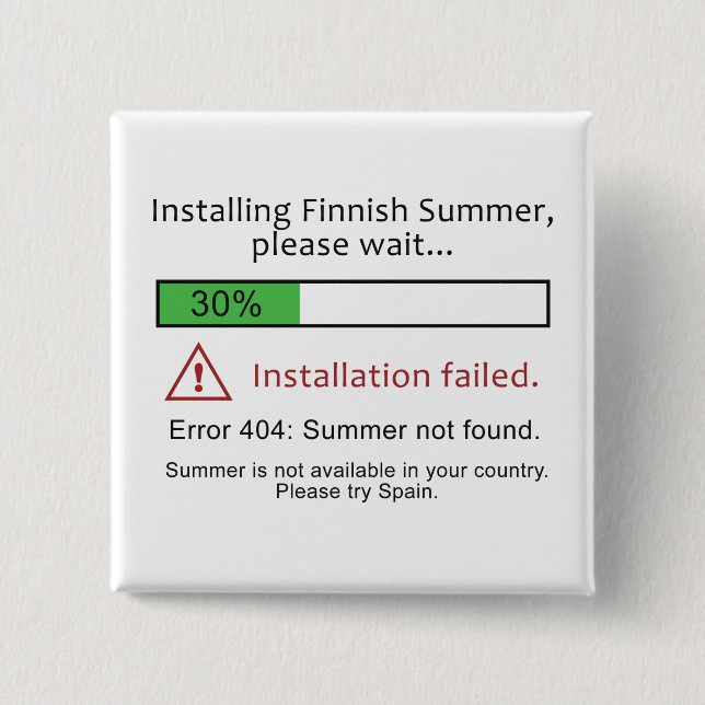 Schaltfläche "Funny Finland Summer" Button (Vorderseite)