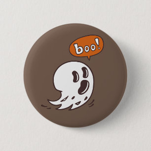 Schaltfläche "Funny Ghost Boo Illustration" Button