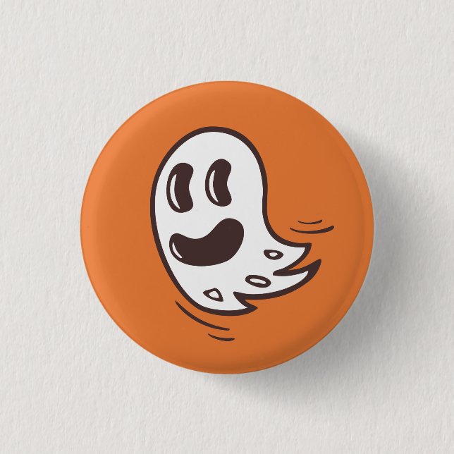Schaltfläche "Funny Ghost Illustration" Button (Vorderseite)