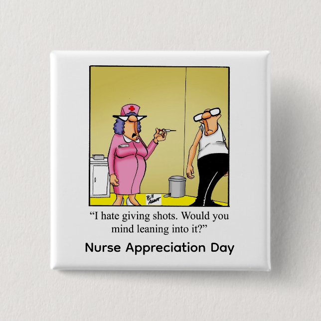 Schaltfläche "Funny Nurse Appreciate Day" Button (Vorderseite)